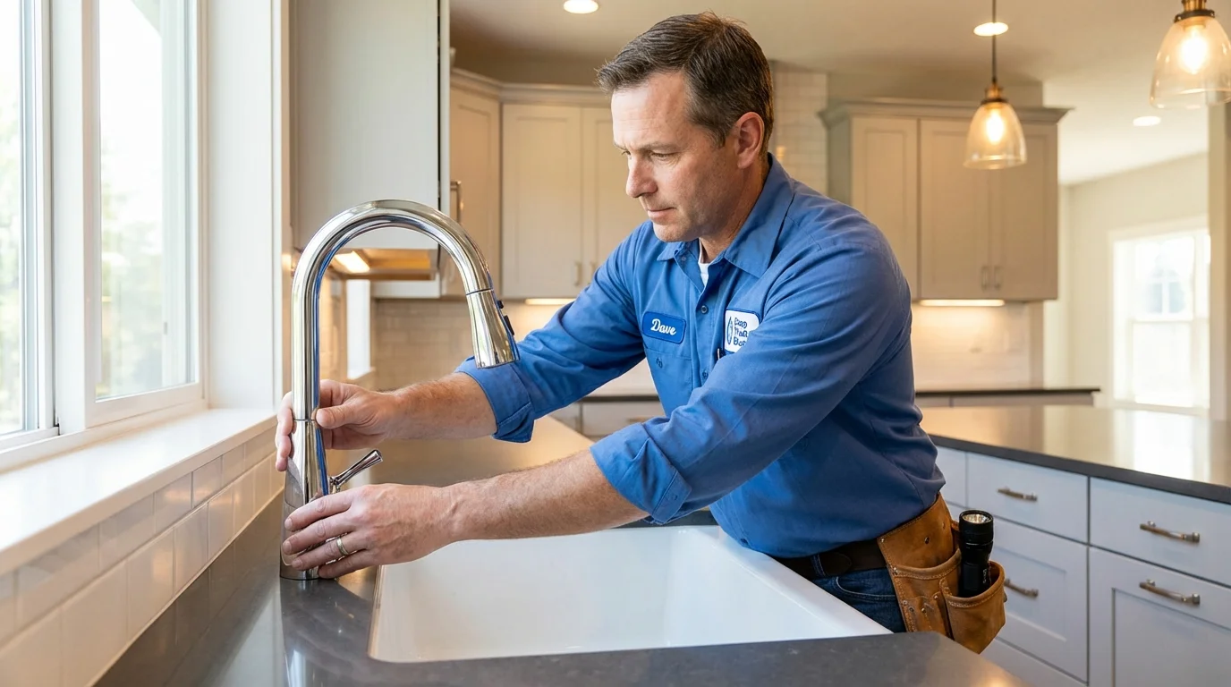 Kitchen faucet installation by Johns Plumbing LLC in Christiana